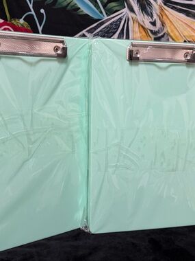 Mint Green Clipboard Storage Binder - Home Organization 2 pack